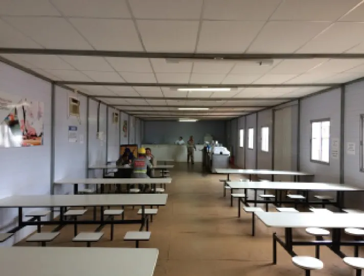 Ambiente administrativo modular para obra